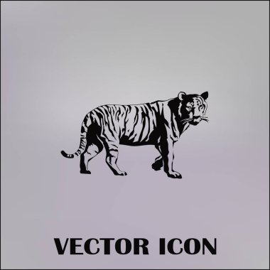 Kaplan siluet, vektör simgesi