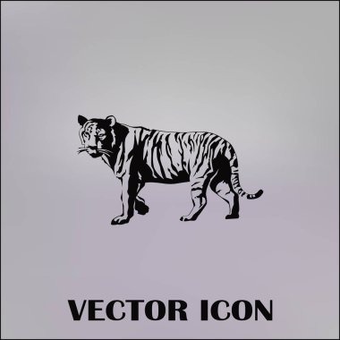 Kaplan siluet, vektör simgesi