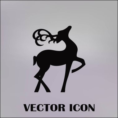 Geyik vektör web simgesi