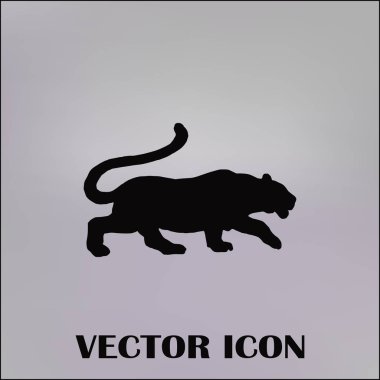 Kaplan siluet, vektör simgesi