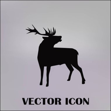 Geyik vektör web simgesi