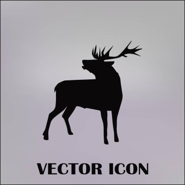 Geyik vektör web simgesi