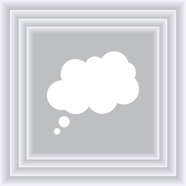 Çizgi roman konuşma balonları ikonu, vektör illüstrasyonu. Düz tasarım biçimi