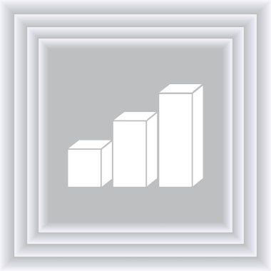 Trendy düz stil grafik simgesini. Web sitesi tasarımı, logo, app, kullanıcı arabirimi için grafik bar sembolü. Vektör çizim, Eps10.