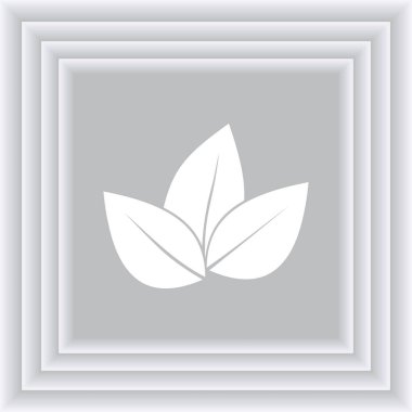 Yaprak ikonu vektör illüstrasyonu