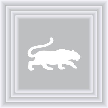 Kaplan siluet, vektör simgesi