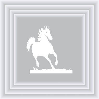 Bir atın vektör silueti