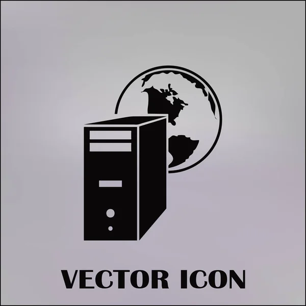 Icono de ordenador, icono de PC — Vector de stock