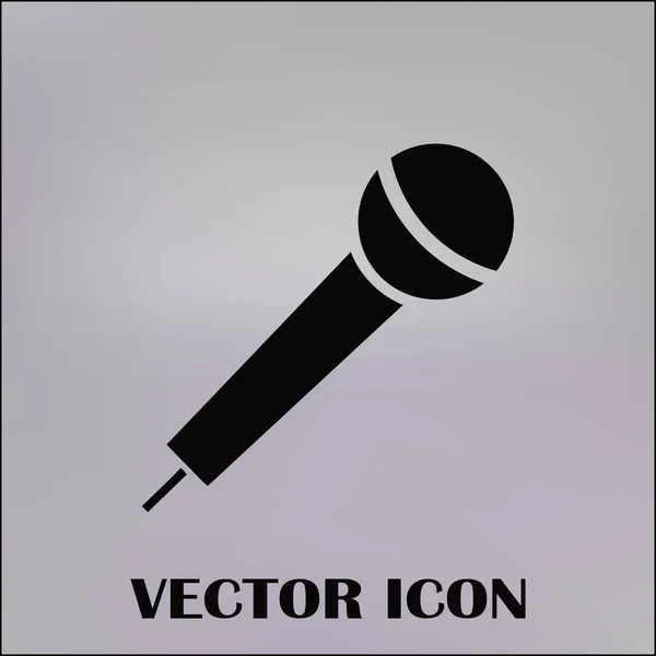 Vetor de ícone de microfone, Gravador de voz, Entrevista, karaoke — Vetor de Stock