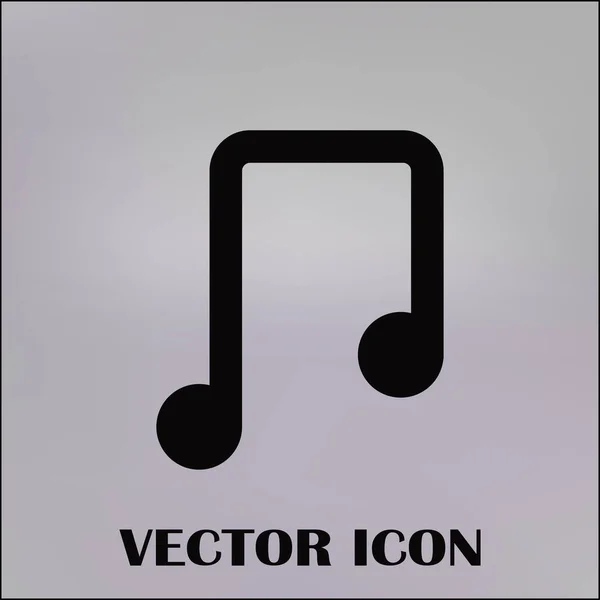 Vector icono de nota de música — Vector de stock