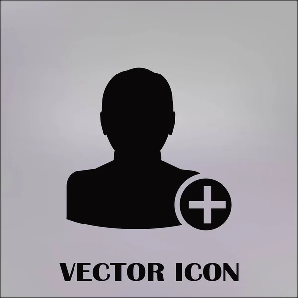 Añadir amigo vector icono — Vector de stock