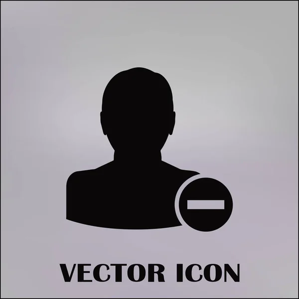 Eliminar icono de cuenta de usuario — Vector de stock