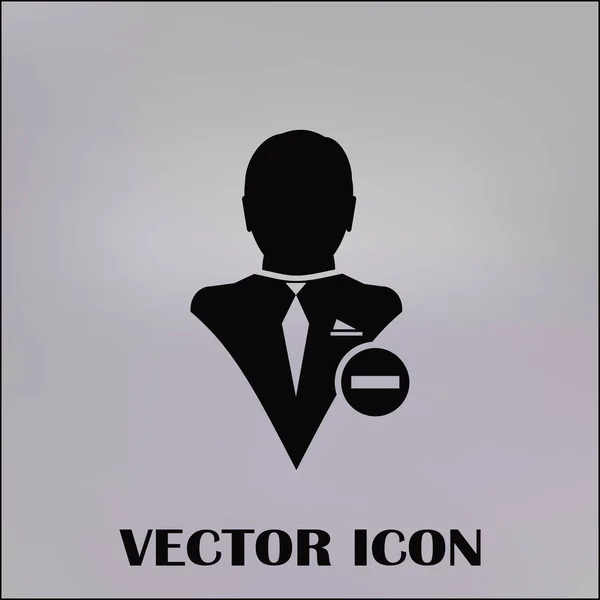 Eliminar icono de cuenta de usuario — Vector de stock