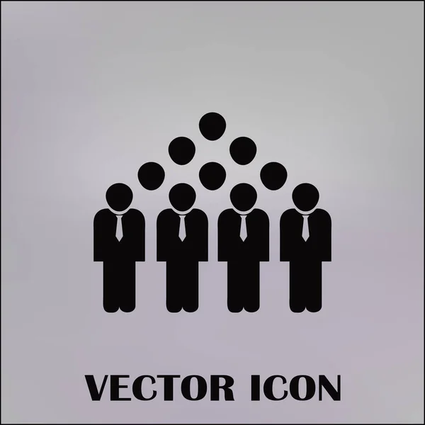 Gruppe Menschen Vektor-Symbol — Stockvektor