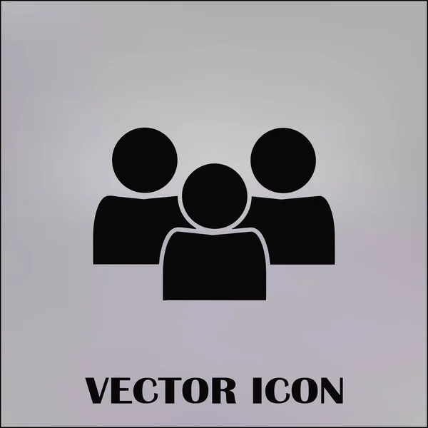 Gruppe Menschen Vektor-Symbol — Stockvektor