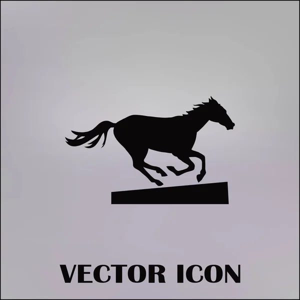 Wektorowa sylwetka biegnącego konia — Wektor stockowy