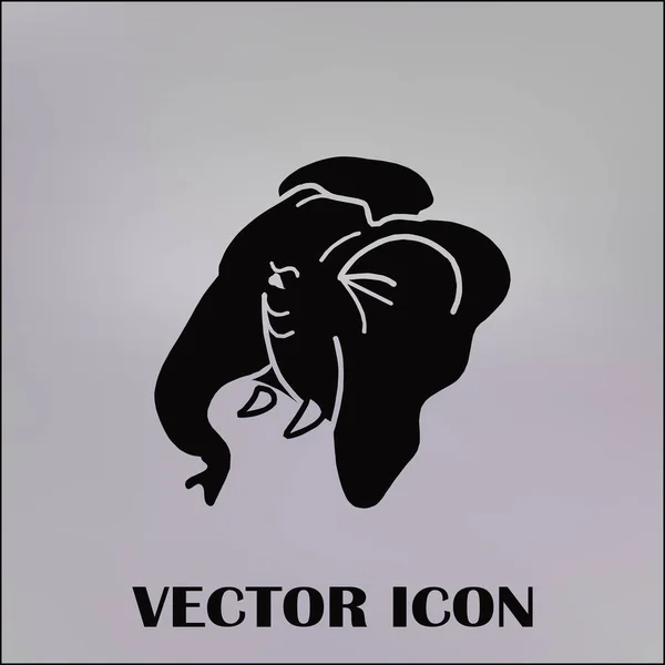 Elefante vector web icono — Vector de stock