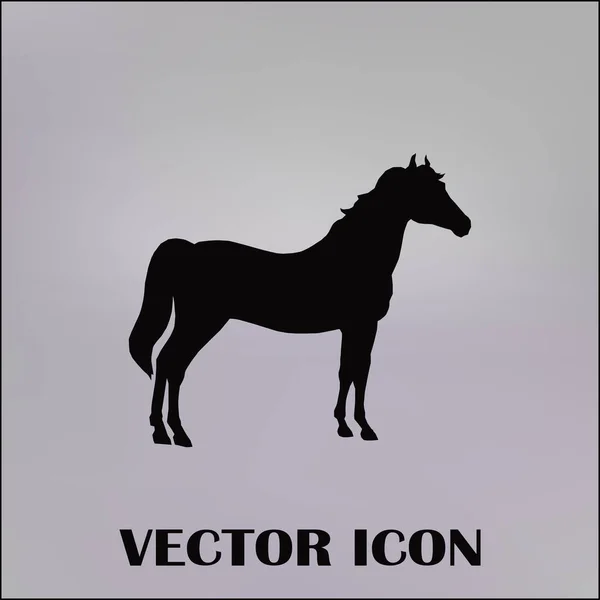 Silueta vectorial de un caballo en carrera — Archivo Imágenes Vectoriales