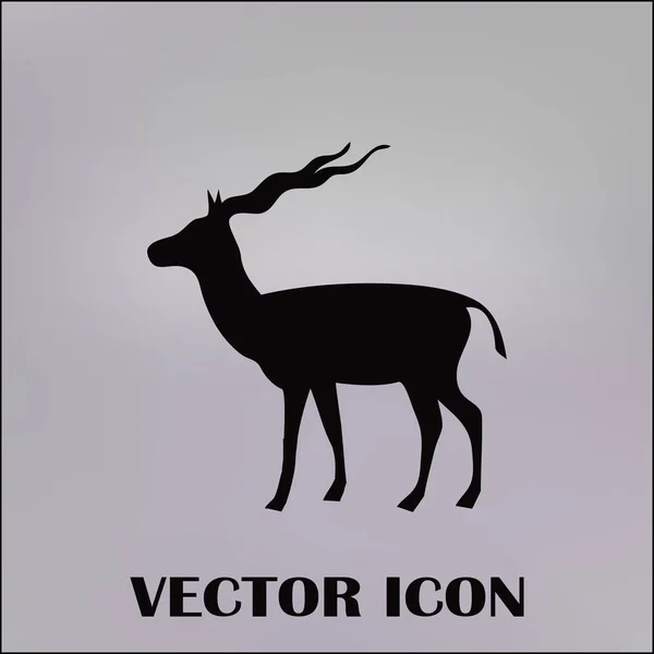 Vektorsilhouette der Gazelle — Stockvektor