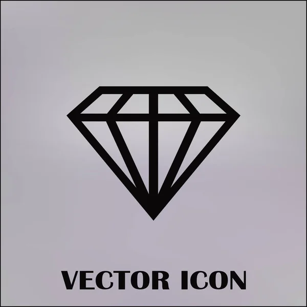 Linie Diamant-Vektorsymbol — Stockvektor