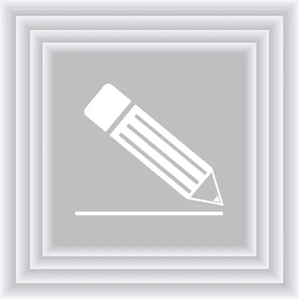 Ceruza ikonra, vektoros illusztráció — Stock Vector
