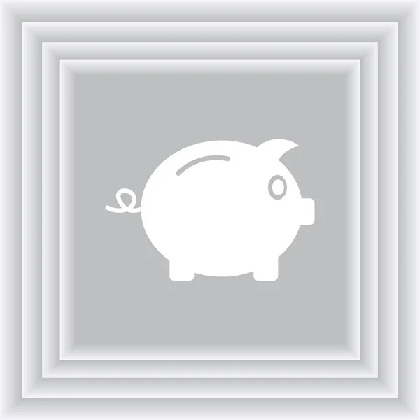 Piggy bank pictogram. Pictograph van moneybox — Stockvector