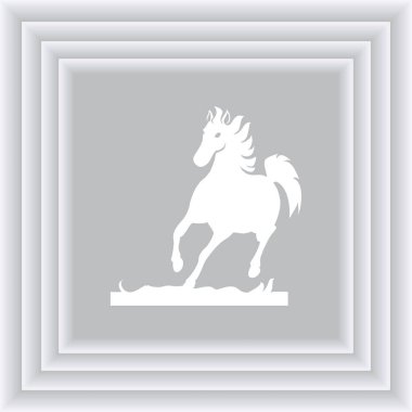 Bir atın vektör silueti