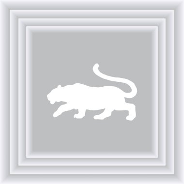 Kaplan siluet, vektör simgesi