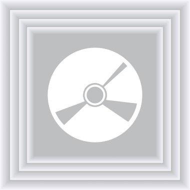 CD simgesini düz vektör