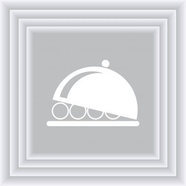 tabağı simge vektör çizim.