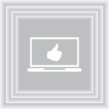 Simge, düz simge vektör çizim vektör başparmak.