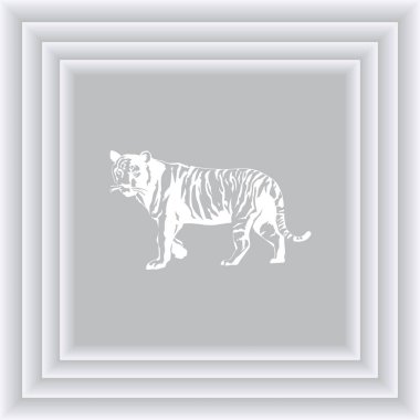 Kaplan siluet, vektör simgesi