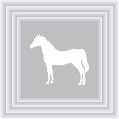 Bir atın vektör silueti
