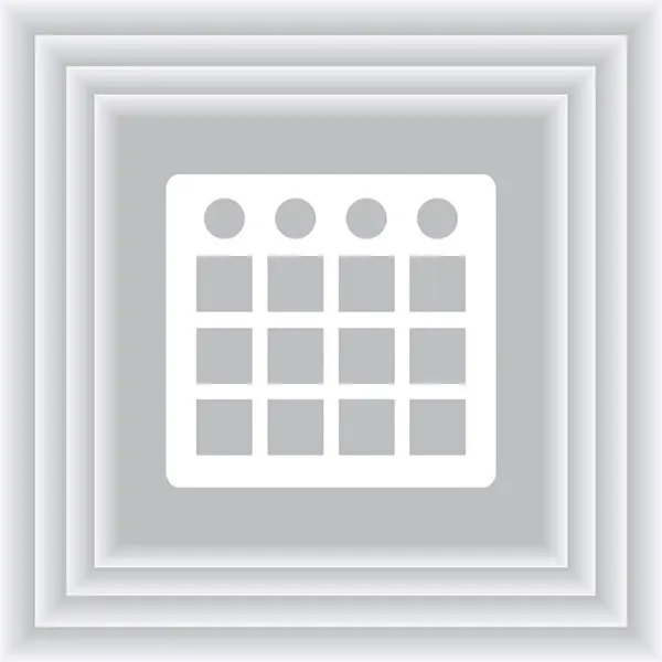 Calendrier Icône isolée mobile Web plat — Image vectorielle