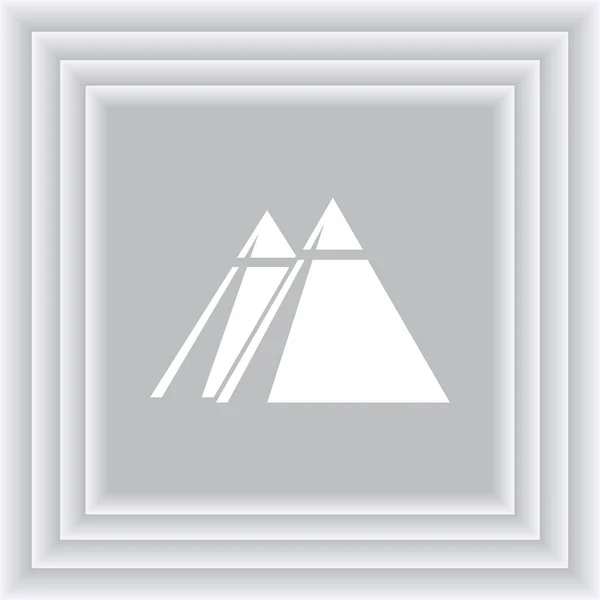 Piramit vektör web simgesi — Stok Vektör
