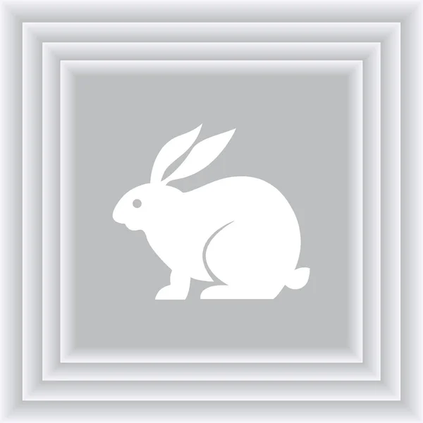 Conejo silueta vector ilustración — Vector de stock