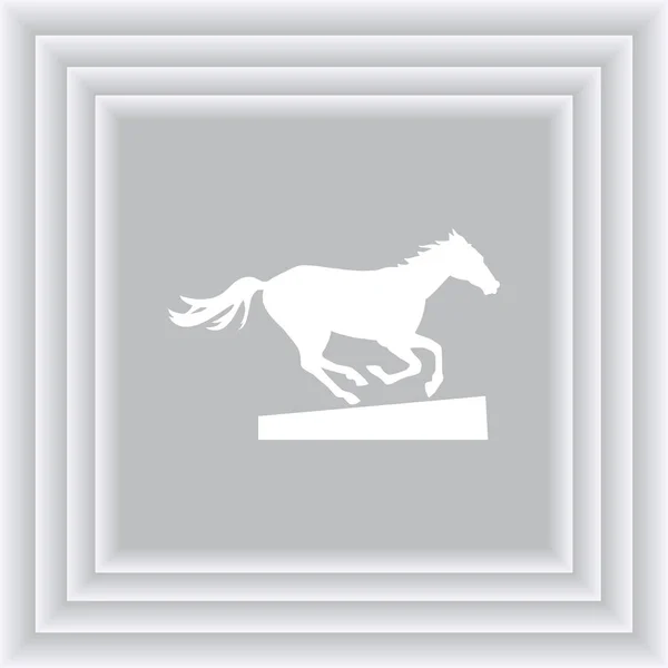 Silueta vectorial de un caballo — Vector de stock