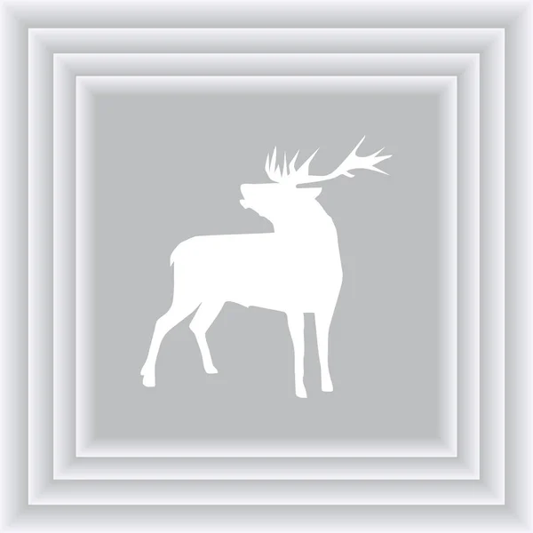 Deer vector web icon — Stock Vector