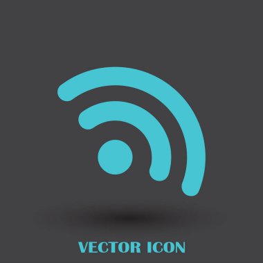 WiFi simge vektör, kablosuz Internet işareti, düz stil grafik ve web tasarımı için