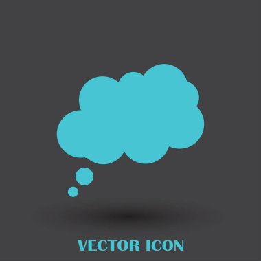 Çizgi roman konuşma balonları ikonu, vektör illüstrasyonu. Düz tasarım biçimi