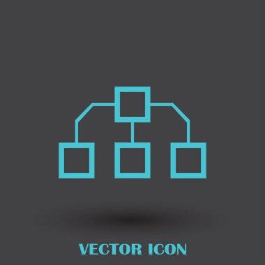 Akış şeması simge vektör.