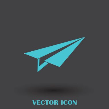 Uçak simge vektör, katı logo illüstrasyon, sembol