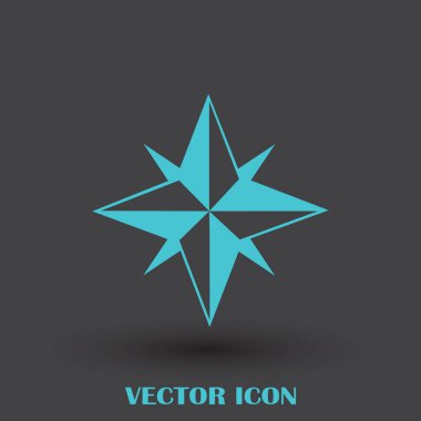 Pusula simgesini düz vektör