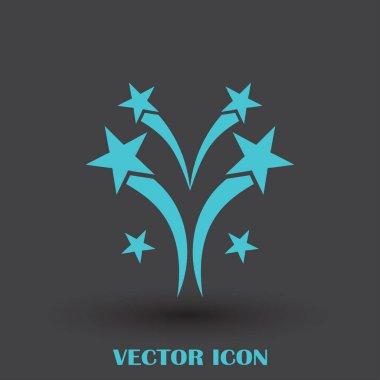 Havai fişek satırı simgesi, anahat vektör işareti