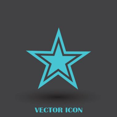 Yıldız izole düz Web telefon simgesi