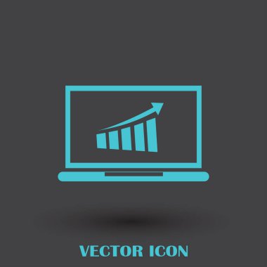 Web vektör simgesi. İş grafiği ile izlemek
