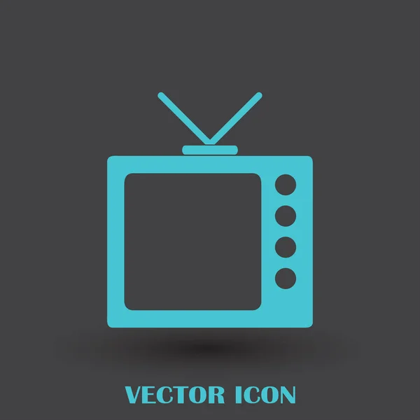 Ícone de TV em estilo moderno plana. Símbolo de televisão para o seu web site design, logotipo, aplicativo, UI. Ilustração vetorial, EPS10 . — Vetor de Stock