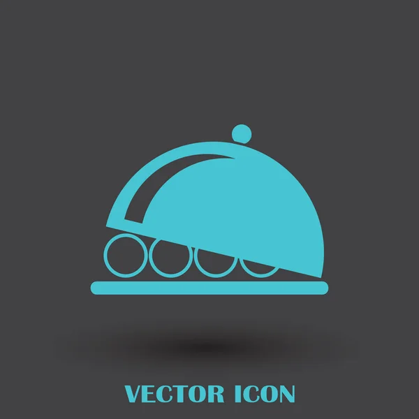 Ilustrasi vektor ikon platter . - Stok Vektor