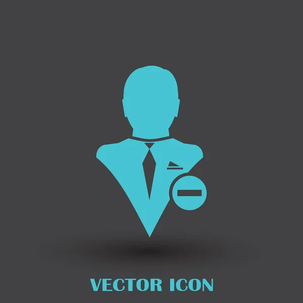 Eliminar icono de cuenta de usuario — Vector de stock