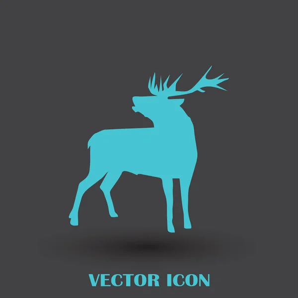 Icône web vectoriel cerf — Image vectorielle